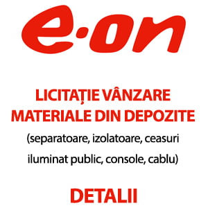 E-ON – Licitație vânzare materiale din depozite