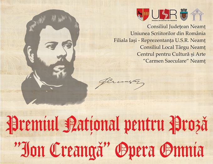 CJ Neamţ şi Centrul „Carmen Saeculare” iniţiază Premiul Naţional pentru Proză „Ion Creangă”