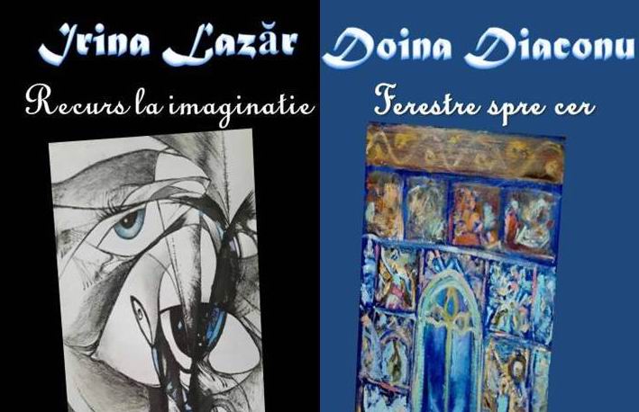 „Recurs la imaginație / Ferestre spre cer”, expoziție de grafică și pictură semnată de Irina Lazăr și Doina Diaconu, la Muzeul de Artă din Roman