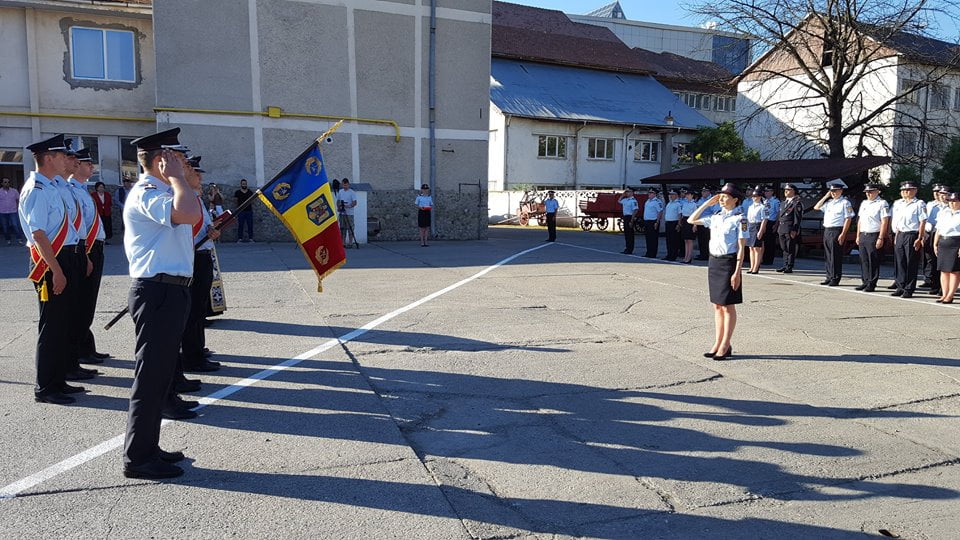 Ceremonie de depunere a jurământului militar și de avansare în grad, la ISU Neamț